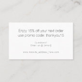 タイポグラフィシンプル会社ありがとう 名刺 (裏面)