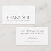 タイポグラフィシンプル会社ありがとう 名刺 (正面/裏面)