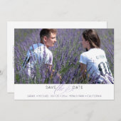 タイポグラフィシンプル写真の保存日付 (正面/裏面)