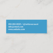 タイポグラフィシンプル写真家ミニマル主義者 スキニー名刺 (裏面)