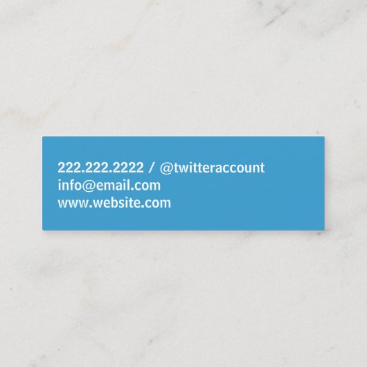 タイポグラフィシンプル写真家ミニマル主義者 スキニー名刺 (裏面)