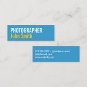 タイポグラフィシンプル写真家ミニマル主義者 スキニー名刺 (正面/裏面)