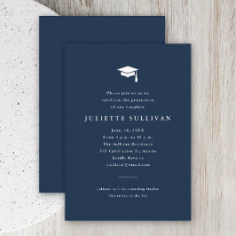 タイポグラフィシンプル卒業式囲いカード エンクロージャーカード