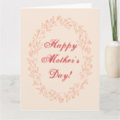 タイポグラフィシンプル可愛モダンエレガントい母の日 カード (正面)