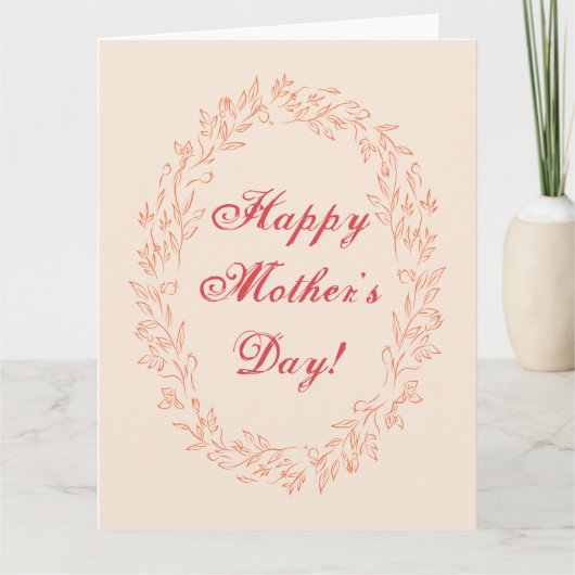 タイポグラフィシンプル可愛モダンエレガントい母の日 カード (正面)