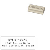 タイポグラフィシンプル差出人住所ウッド ラバースタンプ (押印)