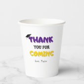 タイポグラフィシンプル引用文卒業生 紙コップ (正面)