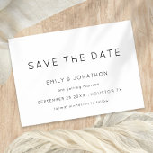 タイポグラフィシンプル白黒または任意の色 セーブザデート