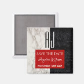 タイポグラフィシンプル結婚式の日付の保存 マグネット (正面/裏面)