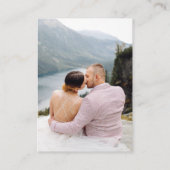 タイポグラフィシンプルQRコードフォトウェディングRSVP エンクロージャーカード (裏面)