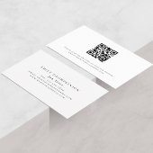 タイポグラフィシンプルQRコード任意の職業任意の色 名刺