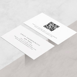 タイポグラフィシンプルQRコード任意の職業任意の色 名刺