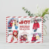 タイポグラフィジョイ5フォトクリスマスホリデーカード シーズンカード (スタンド正面)