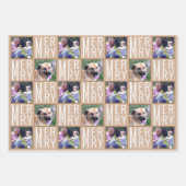 タイポグラフィスクエアフォトニュートラルカラー ラッピングペーパーシート (正面)