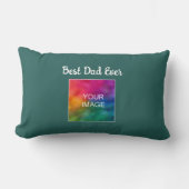タイポグラフィスクリプトカスタムテンプレート最高のパパEver ランバークッション (正面)