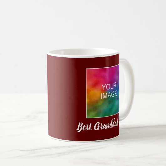 タイポグラフィスクリプトキュートレトロ最高のグランダッド コーヒーマグカップ (正面右)