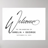 タイポグラフィスクリプト手書きポスター ポスター (正面)