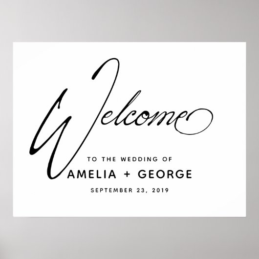 タイポグラフィスクリプト手書きポスター ポスター (正面)