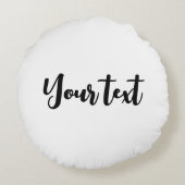 タイポグラフィスクリプト文字テンプレートモダン エレガント ラウンドクッション (裏面)