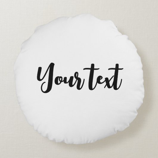 タイポグラフィスクリプト文字テンプレートモダン エレガント ラウンドクッション (裏面)