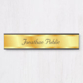 タイポグラフィスクリプト金ゴールドルックグラマエレガントラス サインプレート (正面)
