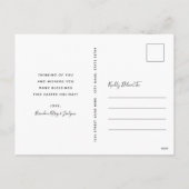 タイポグラフィスタイリッシュウォーター色フローラリースイースター シーズンポストカード (裏面)