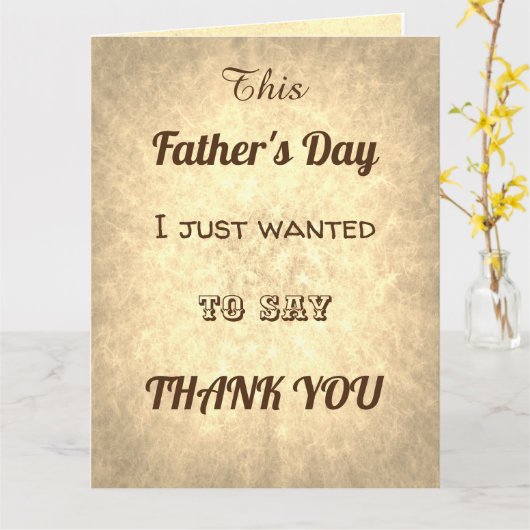 タイポグラフィスタイリッシュスタイルありがとう父の日 カード (黄色い花)