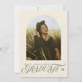 タイポグラフィスタイリッシュックの卒業発表 案内状 (正面)