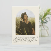 タイポグラフィスタイリッシュックの卒業発表 案内状 (スタンド正面)