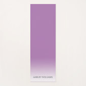 タイポグラフィスタイリッシュモノグラムラベンダーパープルグラデーション ヨガマット (正面)