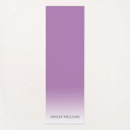 タイポグラフィスタイリッシュモノグラムラベンダーパープルグラデーション ヨガマット