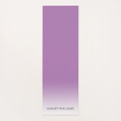 タイポグラフィスタイリッシュモノグラムラベンダーパープルグラデーション ヨガマット (裏面)