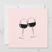 タイポグラフィスタイリッシュワインとビール30th大人パーティー 招待状 (裏面)