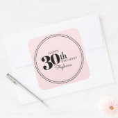 タイポグラフィスタイリッシュ30歳の誕生日(名前) スクエアシール (封筒)