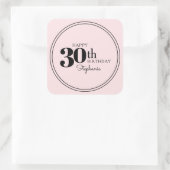 タイポグラフィスタイリッシュ30歳の誕生日(名前) スクエアシール (バッグ)