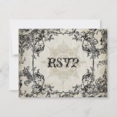 タイポグラフィスタイルエングラバーフォントスワールフローリズ 出欠カード (裏面)