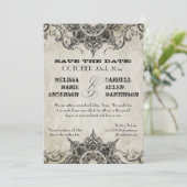 タイポグラフィスタイルエングラバーフォントスワールフローリズ 招待状 (スタンド正面)