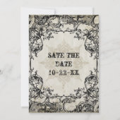 タイポグラフィスタイルエングラバーフォントスワールフローリズ 招待状 (裏面)