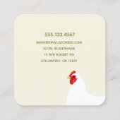 タイポグラフィチキンファーム生卵 スクエア名刺 (裏面)