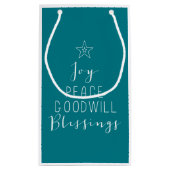 タイポグラフィックのクリスマスツリー抱き枕 スモールペーパーバッグ (裏面)