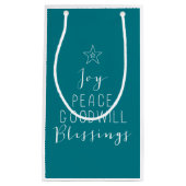 タイポグラフィックのクリスマスツリー抱き枕 スモールペーパーバッグ (正面)