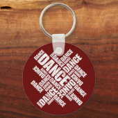 タイポグラフィック動揺してダンス キーホルダー (正面)