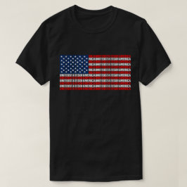 タイポグラフィック米国国旗 Tシャツ