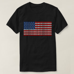 タイポグラフィック米国国旗 Tシャツ