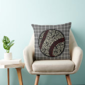 タイポグラフィック野球ソフトボール装飾用クッション クッション (椅子)