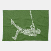 タイポグラフィック野球選手ティータオル キッチンタオル (横)