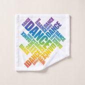 タイポグラフィック・ダンス（スペクトル） バスタオルセット (ウォッシュタオル)