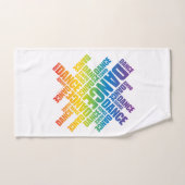 タイポグラフィック・ダンス（スペクトル） バスタオルセット (ハンドタオル)