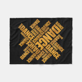 タイポグラフィック・ダンス フリースブランケット (正面(横))