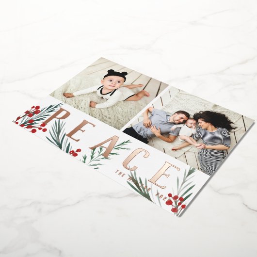 タイポグラフィック・ボタニカルズ2 フォトコラージュ ピース 箔シーズンカード (回転した状態)